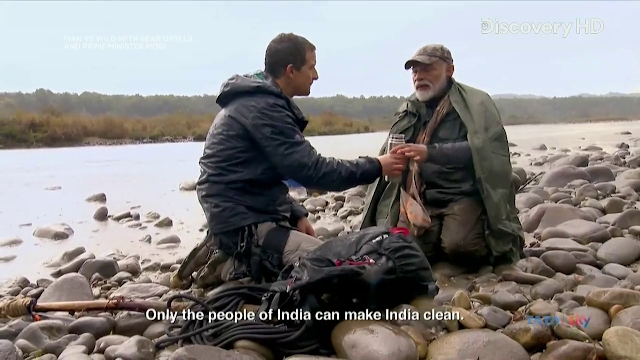 Man vs. Wild with Bear Grylls And P.M Narendra Modi In Hindi Full Episode 720p HDTV Free Download