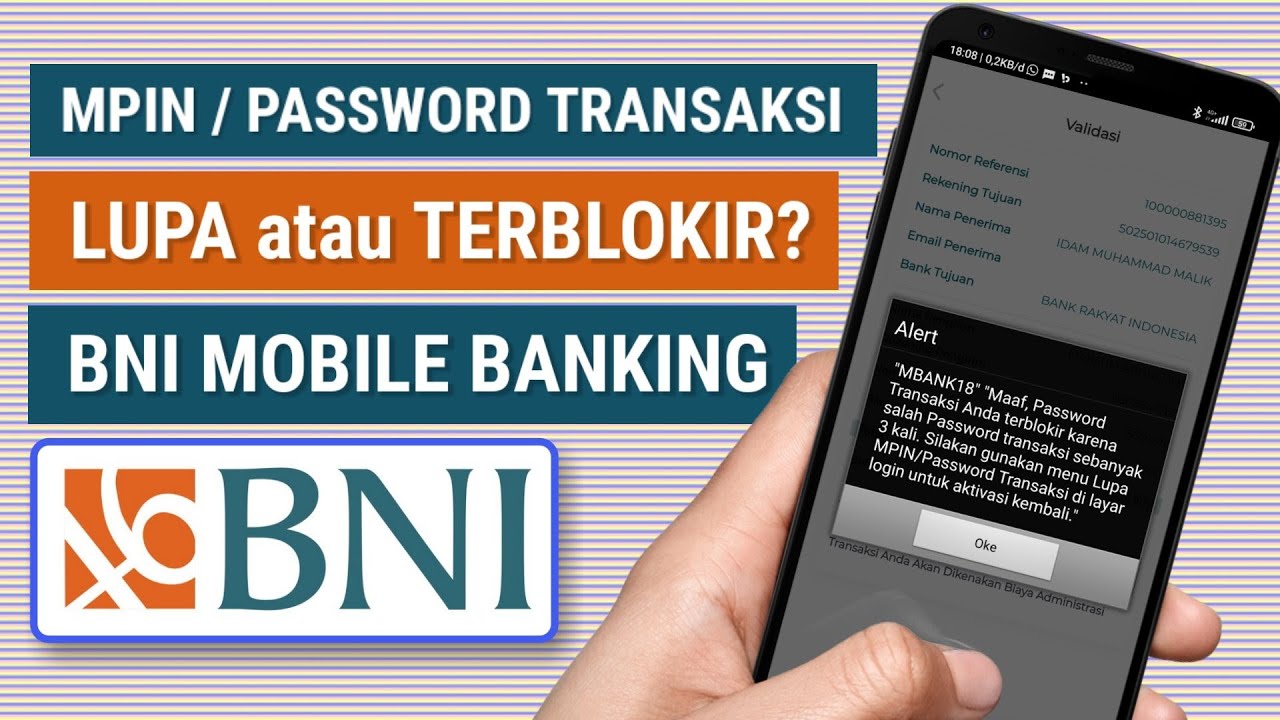 Cara Mengatasi Lupa MPIN / Password Transaksi Terblokir di BNI Mobile Banking