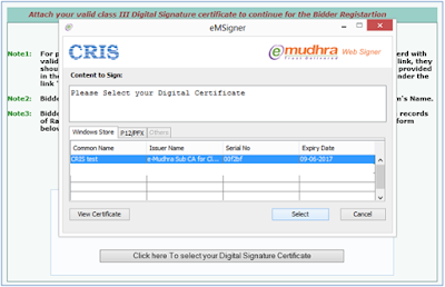 Select DSC to Submit