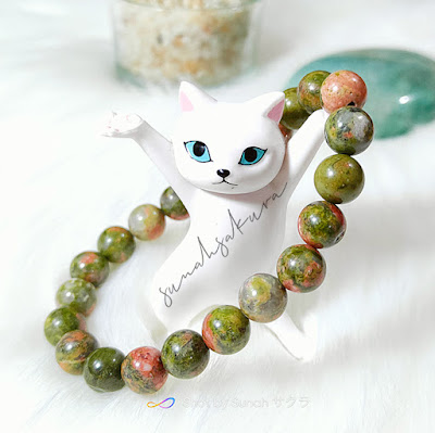 Natural Unakite Stone Bracelet