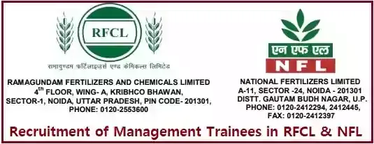 NFL RFCL Management Trainees Vacancy Recruitment 2021