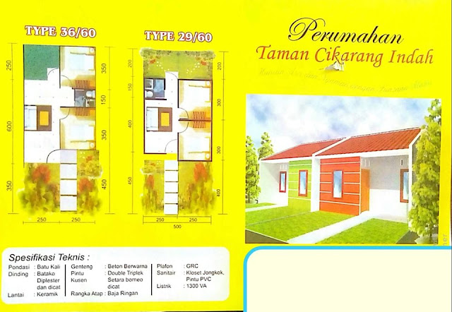 Perumahan Murah Subsidi Taman Cikarang Indah 2 Uang Muka 2 Juta