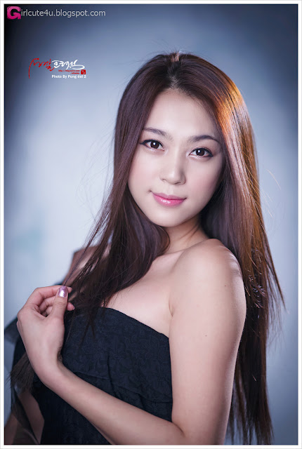 5 Ju Da Ha - Black Mini Dress-very cute asian girl-girlcute4u.blogspot.com