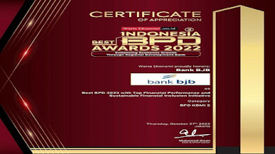 bank bjb Kembali Raih Prestasi pada Ajang Indonesia Best BPD Awards 2022