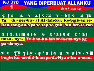 Lirik dan Not Kidung Jemaat 378 Yang Diperbuat Allahku