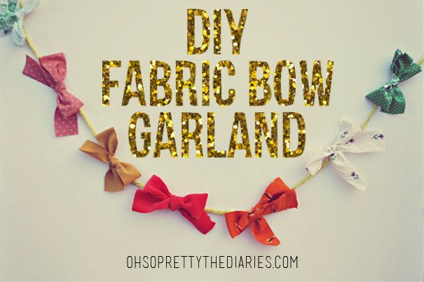 Hey Wanderer: the DIY: FABRIC BOW GARLAND