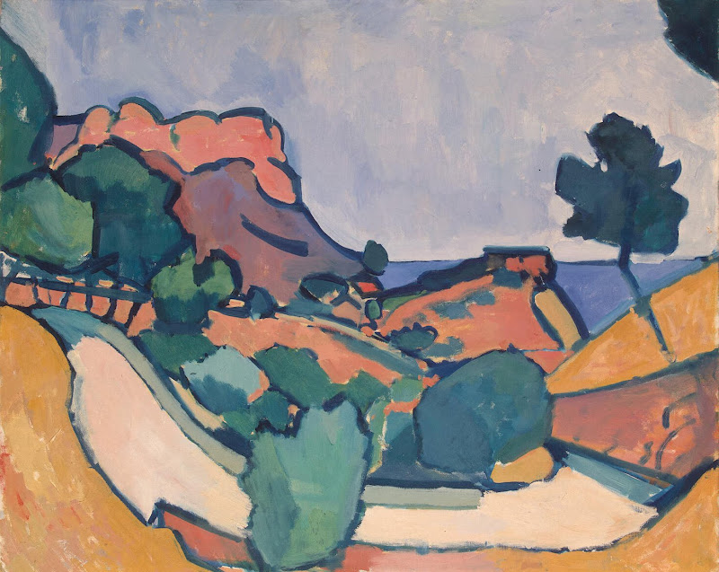 Road in the Mountains by Andre Derain - Landscape Paintings from Hermitage Museum