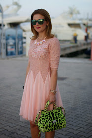 cichic ballerina dress, HYPE GLASS,  pink dress, Miss Sicily green bag, Fashion and Cookies, fashion blogger