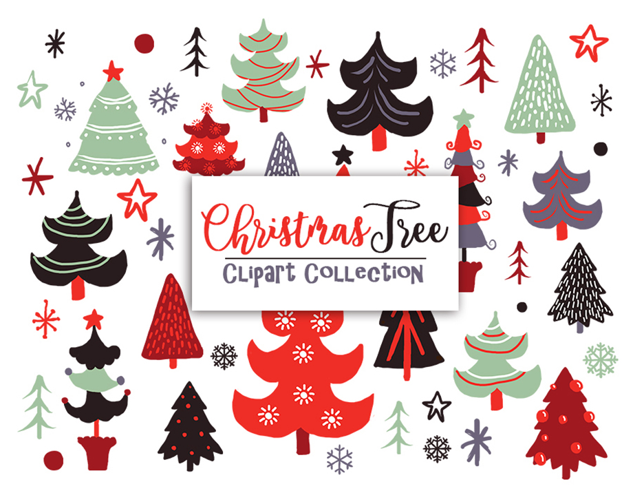  Christmas Trees Clipart