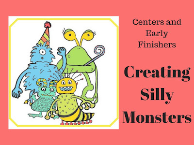 monster drawing lesson for halloween, art subs, or art centers