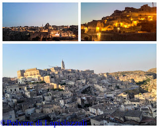 panoramica dei Sassi di Matera al tramonto