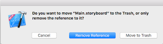 Main.storyboard, so delete it and tap on 'Move to trash'.