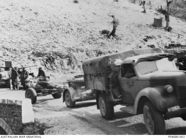 18 April 1941 worldwartwo.filminspector.com Australian Army convoy Greece