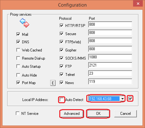 CCProxy Local IP - Share PC free net with Android