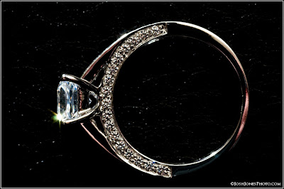Expensive Diamond Engagement Ring Photo shoot