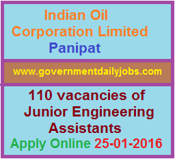 IOCL RECRUITMENT 2016 APPLY ONLINE FOR 148 JUNIOR ENGINEERING ASSISTANT POSTS 