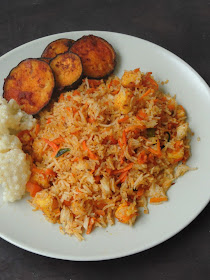 Paneer Carrot Rice, Carrot Rice with Paneer