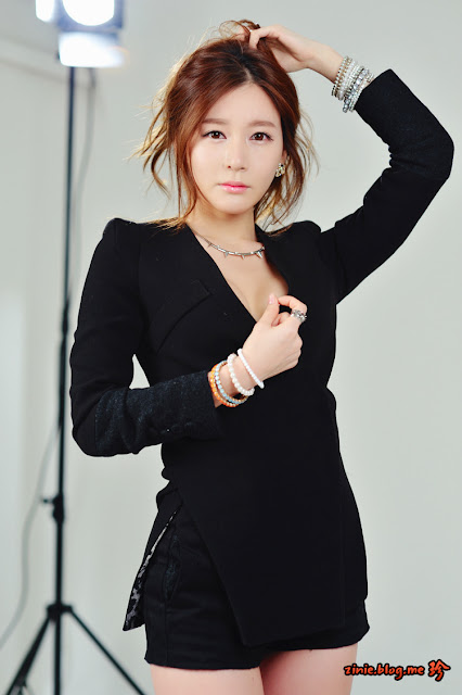 5 Han Ji Eun in Black -Very cute asian girl - girlcute4u.blogspot.com