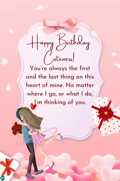 romantic happy birthday cuteness wishes images for her