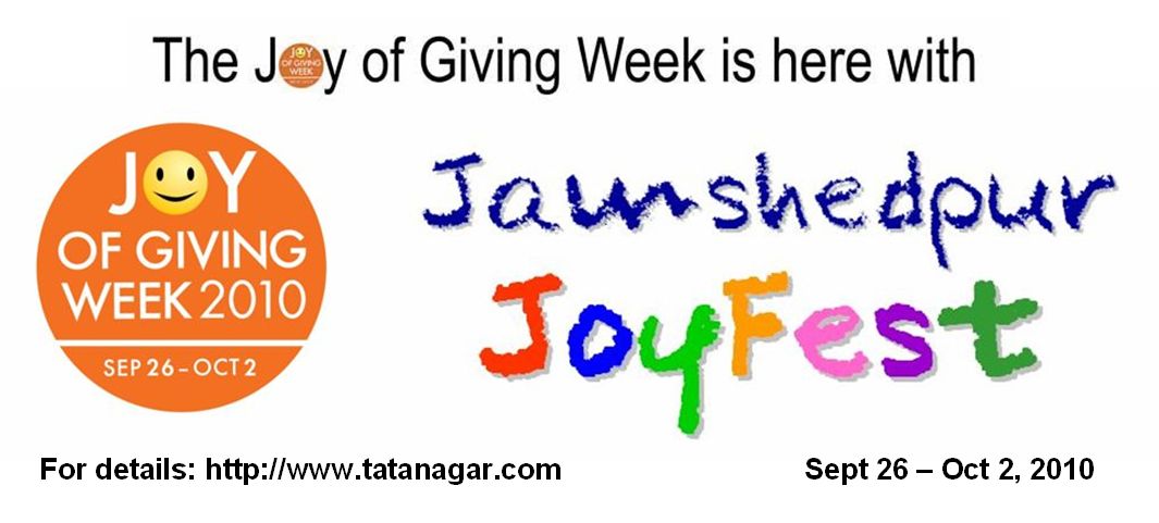 dbms jamshedpur. Joy of Giving Week: Jamshedpur