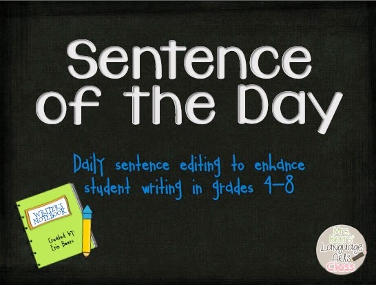 http://www.teacherspayteachers.com/Product/Sentence-of-the-Day-A-CCSS-Editing-Tool-to-Enhance-Student-Writing-1055320