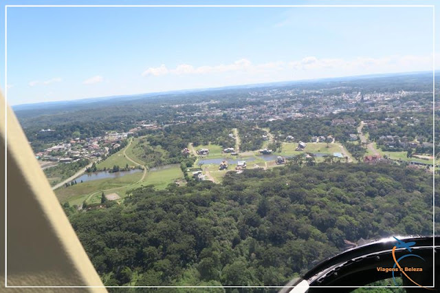 Passeando de helicóptero em Canela