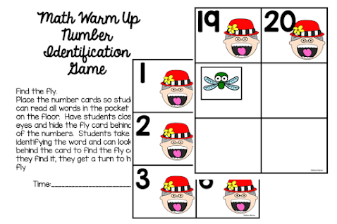 There Was An Old Lady Who Swallowed A Fly whole group math warm up game