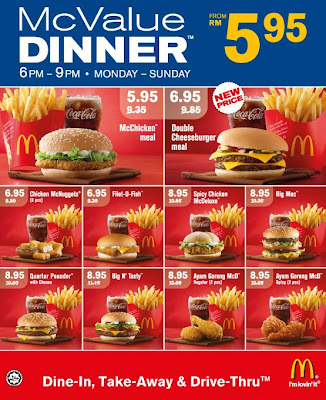 McDonald's McValue Dinner For Only RM5.95