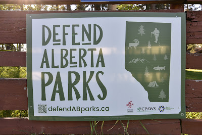 Defend Alberta Parks sign.