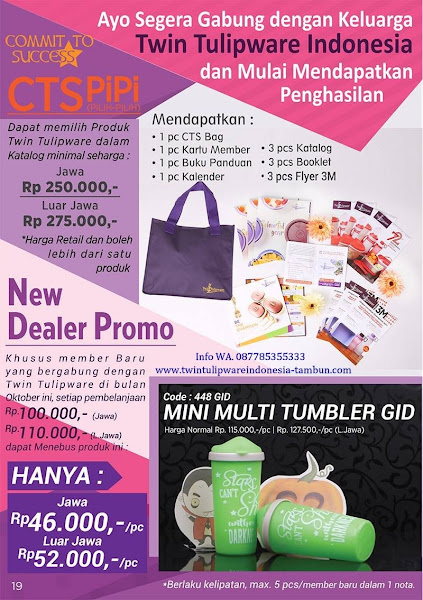 CTS PiPi Oktober 2017, New Dealer Promo, Mini Multi Tumbler GID