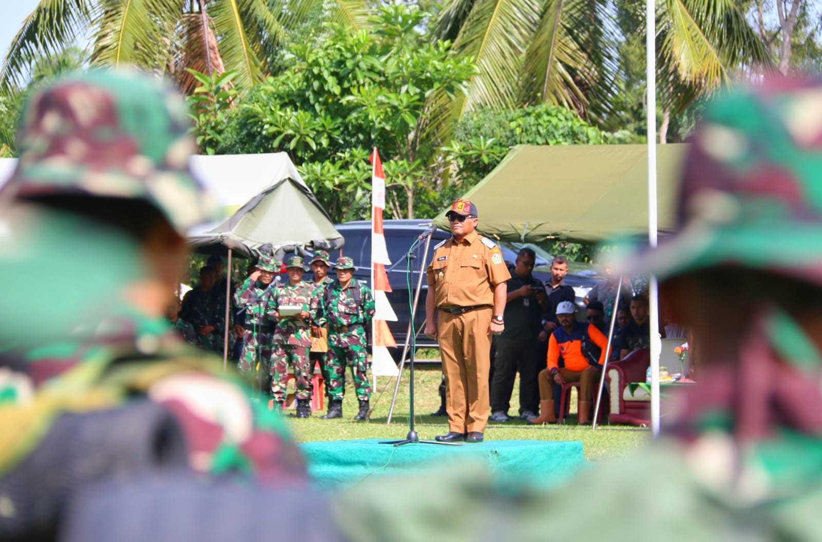Kodim 0102/Pidie menggelar Upacara pembukaan TNI Manunggal Membangun Desa (TMMD) Reguler ke-115 TA. 2022.