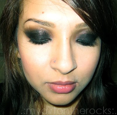 goth style makeup. Close up of eye makeup