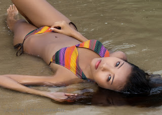 Mable Soe Burmese Model In Singapore Sexy Vibrant swimsuit 12