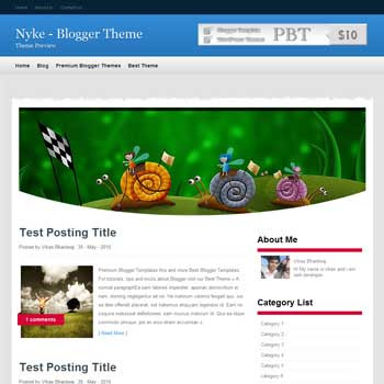 Nyke template blogger. convert wordpress theme to blogger template.wordpress to blogspot template. image slideshow blogger template