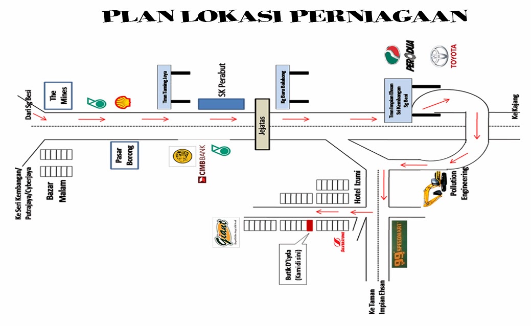 Butik Pengantin De Lyda Andaman LOKASI PERNIAGAAN