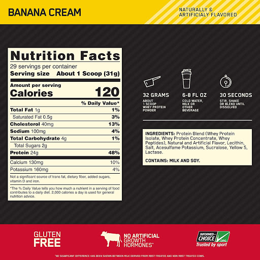 Optimum Nutrition Gold Standard | 100% Whey Protein Powder