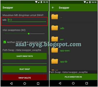 menambah ram android dengan aplikasi swapper