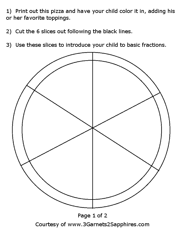 pizza slice coloring page. Pizza Parlor Math Problems: