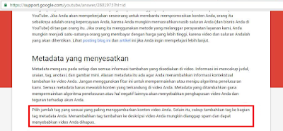 penyebab channel dinonaktifkan atau ditangguhkan