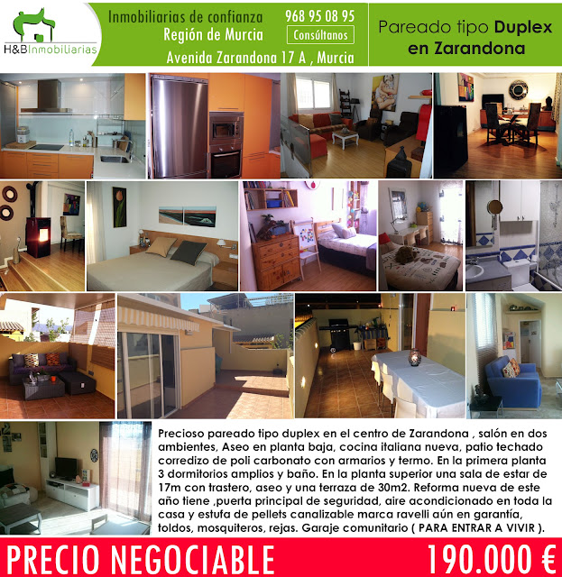 duplex en zarandona estilo pareada