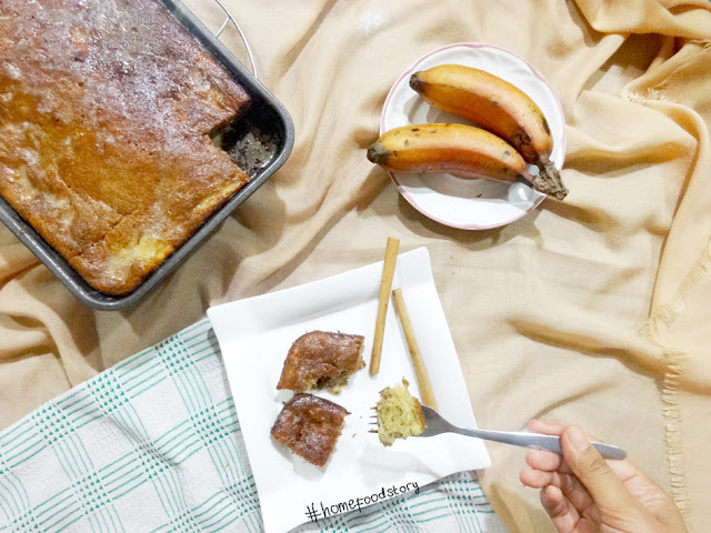 Niken's Basic Banana Cake with Honey Lemon Butter || homefoodstory.blogspot.com