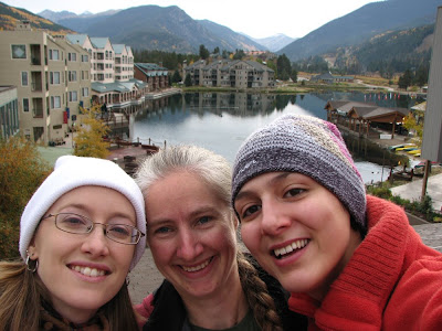 3 of us at the resort outside in Keystone