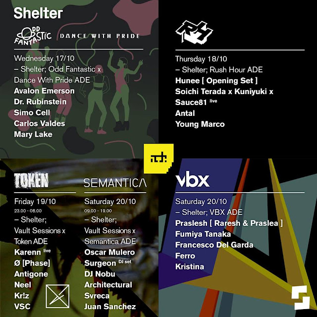 Club Shelter ADE 2018, line up, Club Shelter, ADE 2018, Amsterdam Dance Event, 2018, house, tech house, deep house, techno, festival, music, electronic music, música, música electrónica, amsterdam, dj, dj set, event