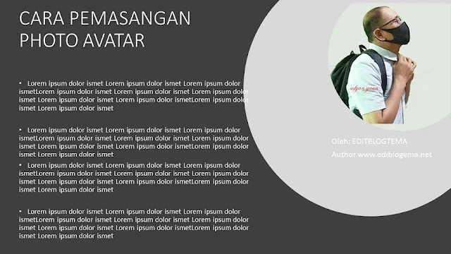 cara menempatkan photo profile secara otomatis di atas setiap postingan blog