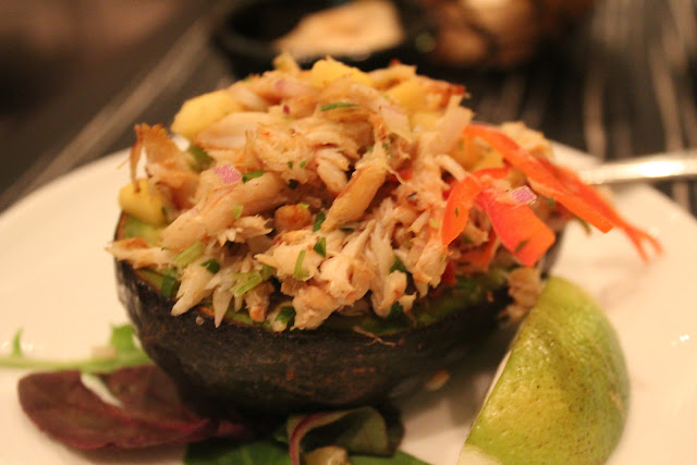 Crab and mango stuffed avocado at Kika Tapas, Cambridge, Mass.