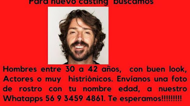 CASTING EN SANTIAGO: Se buscan ACTORES HOMBRES entre 30 y 42 años de edad para COMERCIAL