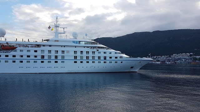 Cruise ship Star Pride in Bergen, Norway; Windstar Cruises