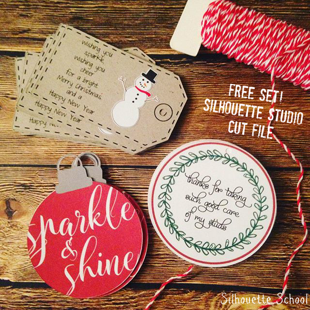Download Set of Christmas Gift Tags: Free Silhouette Studio Cut ...