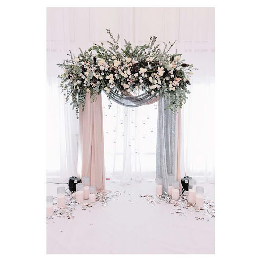 Romantic Flower Curtain Door