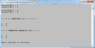 TRANSPOSE MATRIKS 2x2